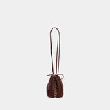 Sac Porté Épaule - Rabanne - Cuir - Bordeaux