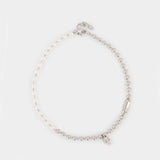 Collier Skl & Pearl - Alexander McQueen - Métal - Argenté