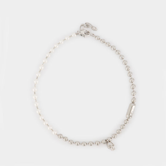 Collier Skl & Pearl - Alexander McQueen - Métal - Argenté
