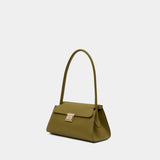 Sac Porté Épaule Small Mimi - AMI Paris - Cuir - Vert