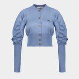 T-Shirt Eli Cropped Cardi - Vivienne Westwood - Laine - Bleu