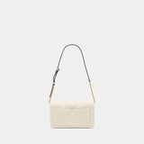 Wallet On Chain Kira Diamond Quilt - Tory Burch - Cuir - Blanc