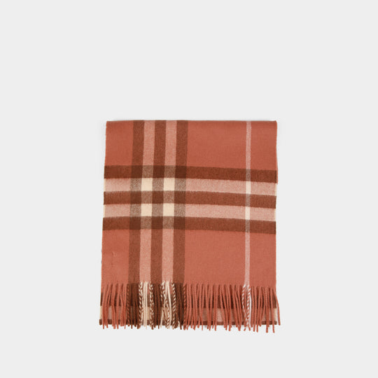 Écharpe Mu Giant Check - Burberry - Cachemire - Marron