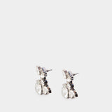 Boucles D'oreilles Crystal Cluster - SELF PORTRAIT - Perles - Argenté