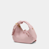 Sac À Main Hobo Mini Grained - Ganni - Synthétique - Rose