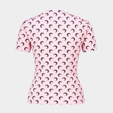 T-Shirt Moon Ss Crewneck - Marine Serre - Coton - Rose