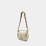 Sac À Bandoulière Small B-Clip Messenger - Burberry - Cuir - Blanc