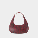 Sac Porté Épaule Python Loop Swipe - Coperni - Cuir - Bordeaux