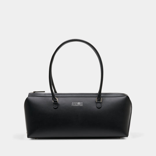 Sac Porté Épaule New Bauletto J Large - MM6 Maison Margiela - Cuir - Noir