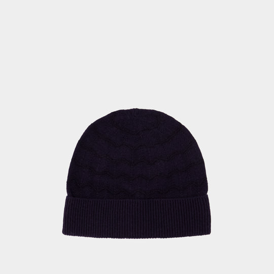 Bonnet Wavy Pattern - OFFICINE GENERALE - Laine - Noir