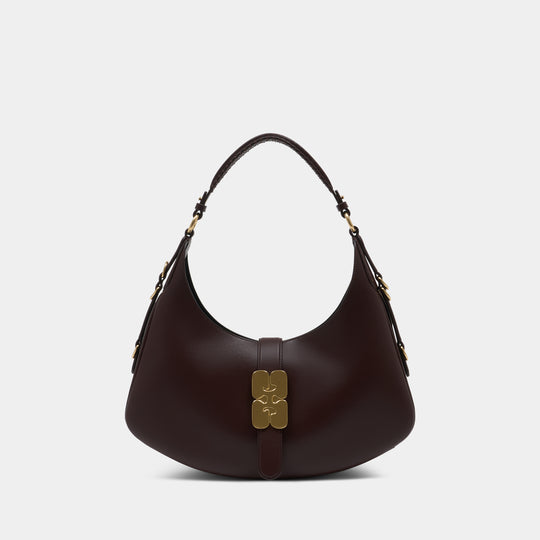 Cabas Kat Small - Ganni - Cuir - Marron