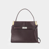 Sac À Main Lee Radziwill Small Double - Tory Burch - Cuir - Marron
