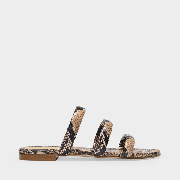 Sandales Chrissy en Cuir Imprimé Serpent