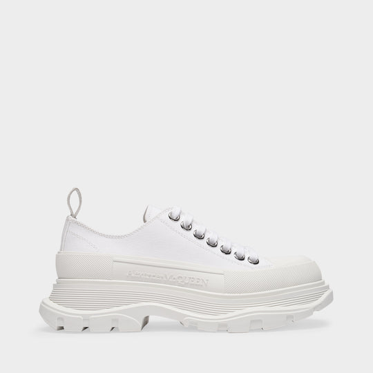 Sneakers Tread Slick - Alexander McQueen - Toile - Blanc
