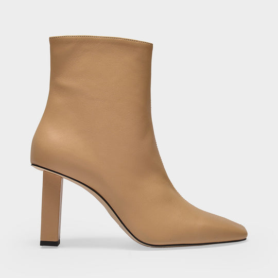 Bottines Joan Le Carré en Cuir Beige