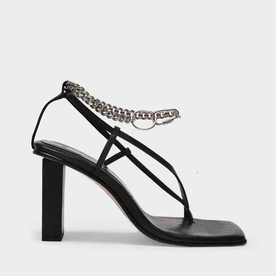 Sandales Shake The Chains en Cuir Noir