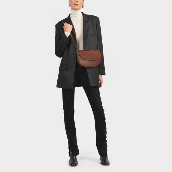 Sac Hobo Geneve - A.P.C. - Cuir - Noisette