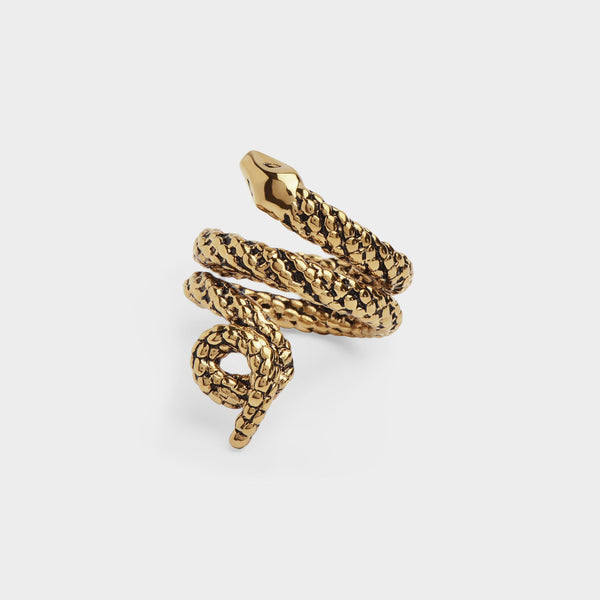 Bague Asclepios en Métal Doré