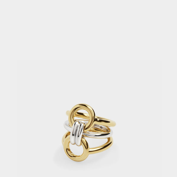 Bague Tryptich en Vermeil et Argent