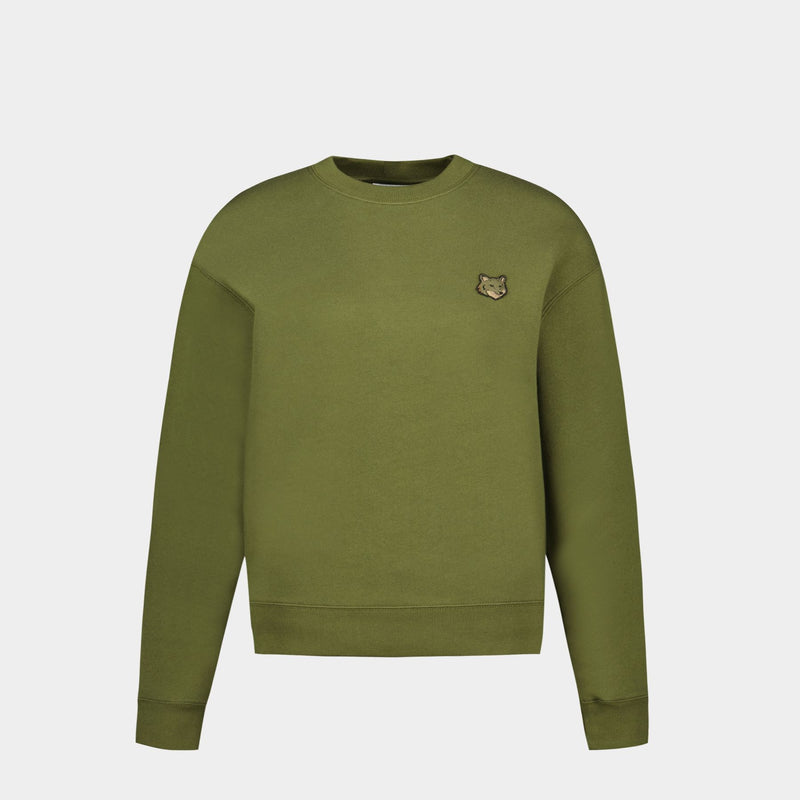 Sweatshirt Bold Fox Head Patch Comfort - Maison Kitsune - Coton - Vert