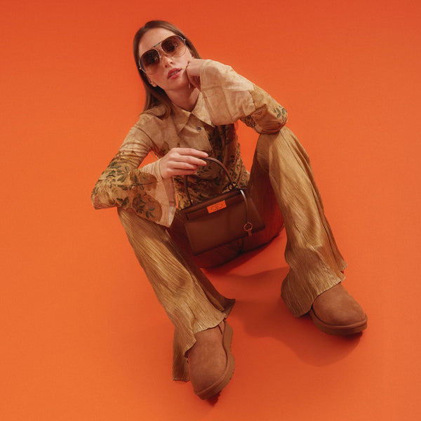 Bottines Classic Mini II en Cuir Chestnut