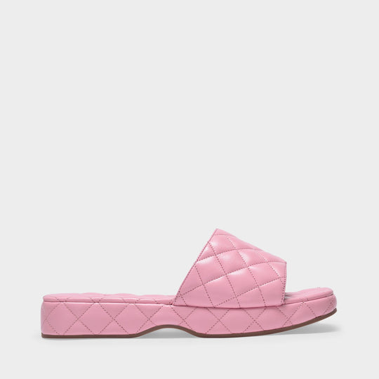 Sandales Lilo en Cuir Froissé Rose