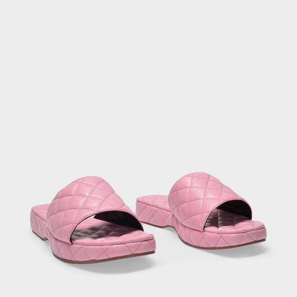 Sandales Lilo en Cuir Froissé Rose