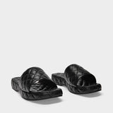 Sandales Lilo en Cuir Froissé Noir