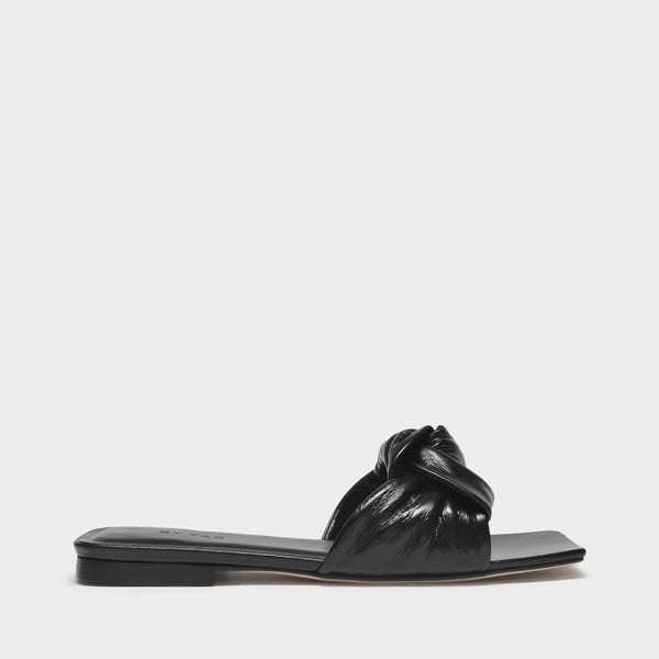 Sandales Lima en Cuir Lisse Noir