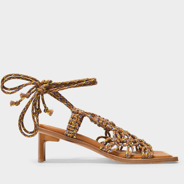 Sandales Annie en Tissu Camel