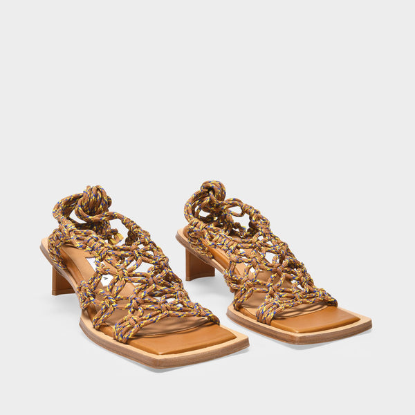 Sandales Annie en Tissu Camel