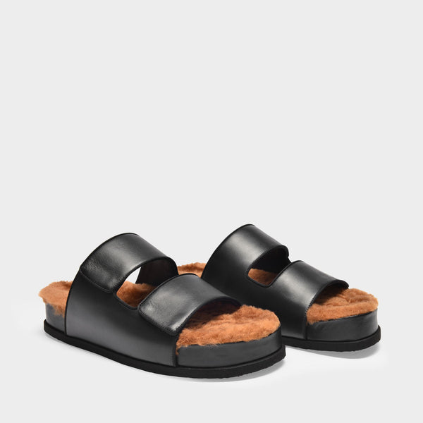 Sandales Dombai Sherling en Cuir Noir