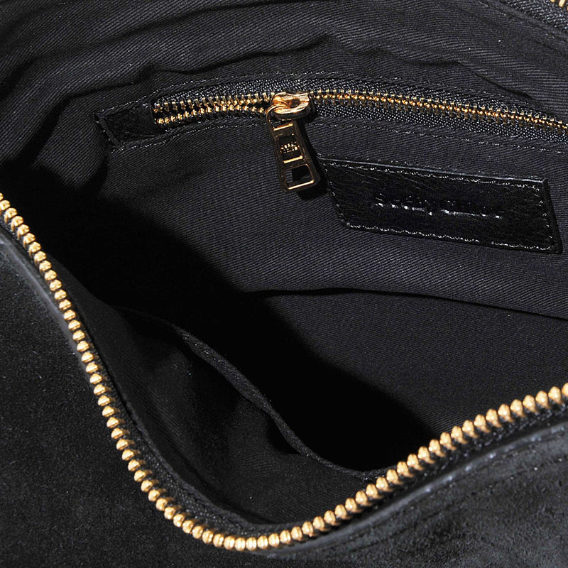 Sac Joan Hobo en cuir noir