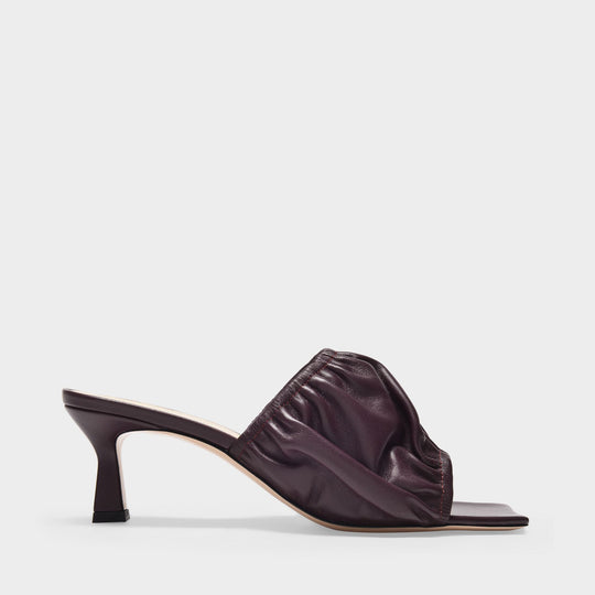 Sandales Ava en Cuir Prune