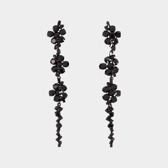 Boucles D'oreilles Floral - Simone Rocha - Perles Synthétiques - Noir