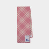 Écharpe Mu Tri Bar Check - Burberry - Laine - Rose