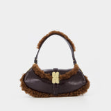 Sac Porté Épaule B Kat Piping - Ganni - Synthétique - Marron