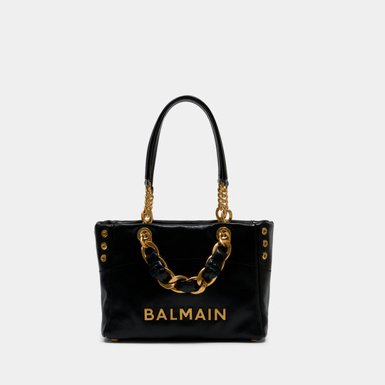 Sac Porté Épaule 1945 Small - Balmain - Cuir - Noir