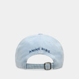Chapeau Jeremy Baseball - ANINE BING - Coton - Bleu