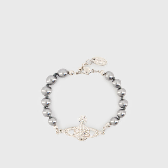 Bracelet Mini Bas Relief - Vivienne Westwood - Métal - Argenté