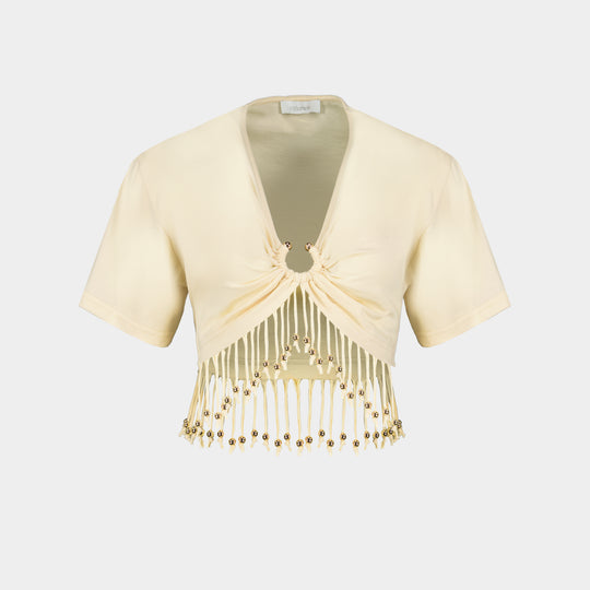 T-Shirt Tee - Rabanne - Coton - Ivoire