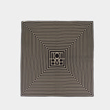 Écharpe Signature Monogramme - TOTEME - Soie - Noir