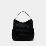 Cabas Belted Raffia - TOTEME - Raphia - Noir