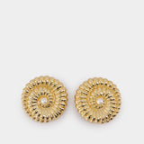 Boucles D'oreilles Pearl Shell - SELF PORTRAIT - Métal - Doré