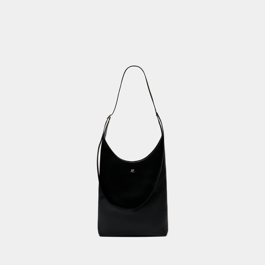 Sac Porté Épaule Large Melt - Courreges - Cuir - Noir
