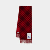 Écharpe Mu Tbar Bias Check - Burberry - Cachemire - Rouge