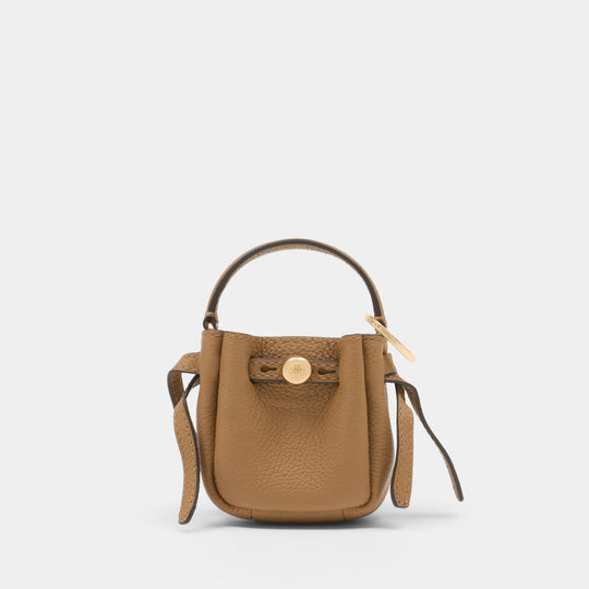 Sac À Main Romy Bucket Key - Tory Burch - Cuir - Beige