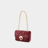 Sac À Bandoulière Moon Moyen - Vanessa Bruno - Cuir - Bordeaux