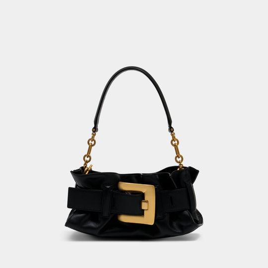 Sac Porté Épaule Anthem Mini - Balmain - Cuir - Noir