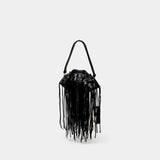Pochette Manta - Alexander McQueen - Cuir - Noir